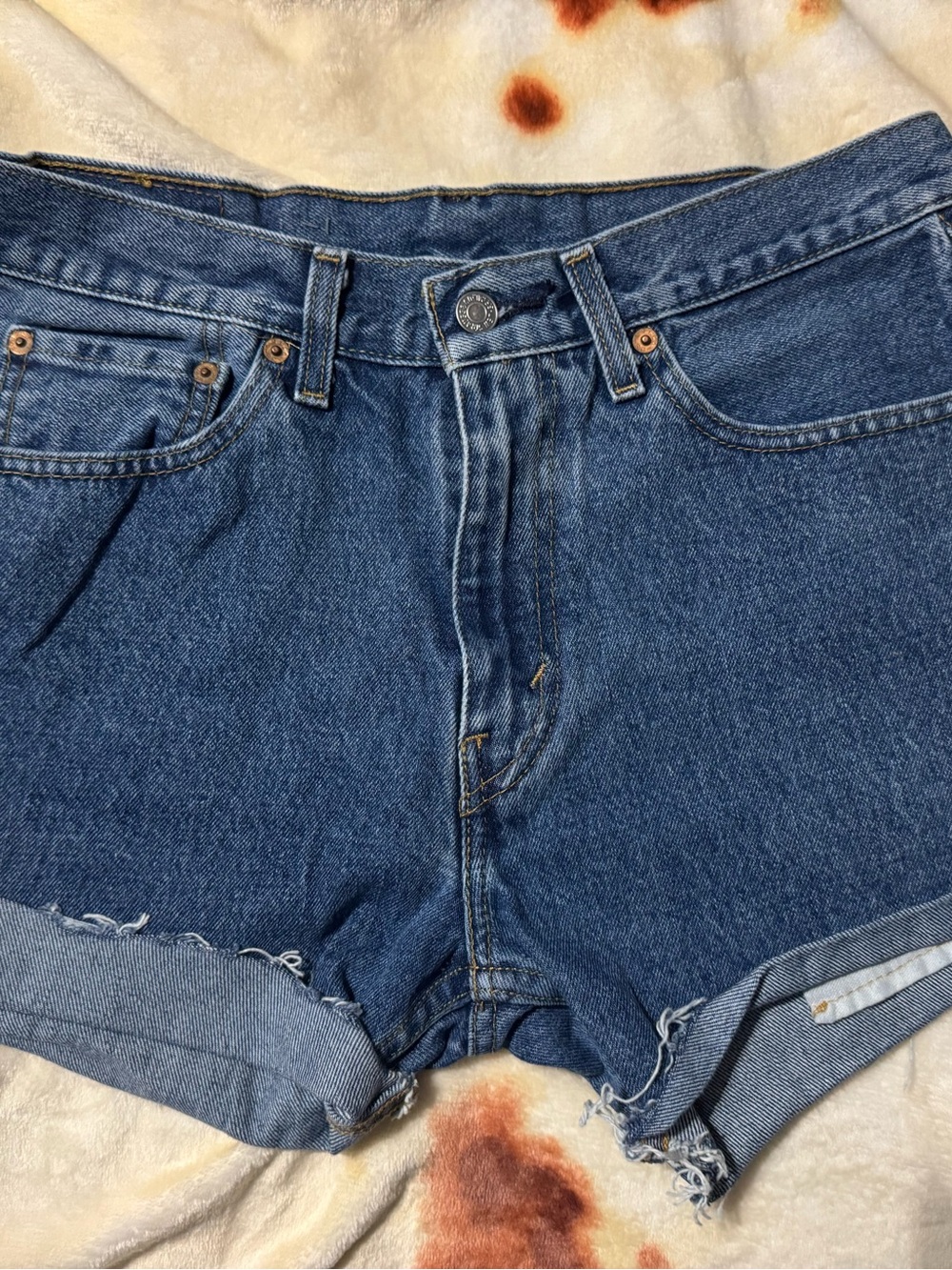 High-Waist Blue Denim Women’s Shorts